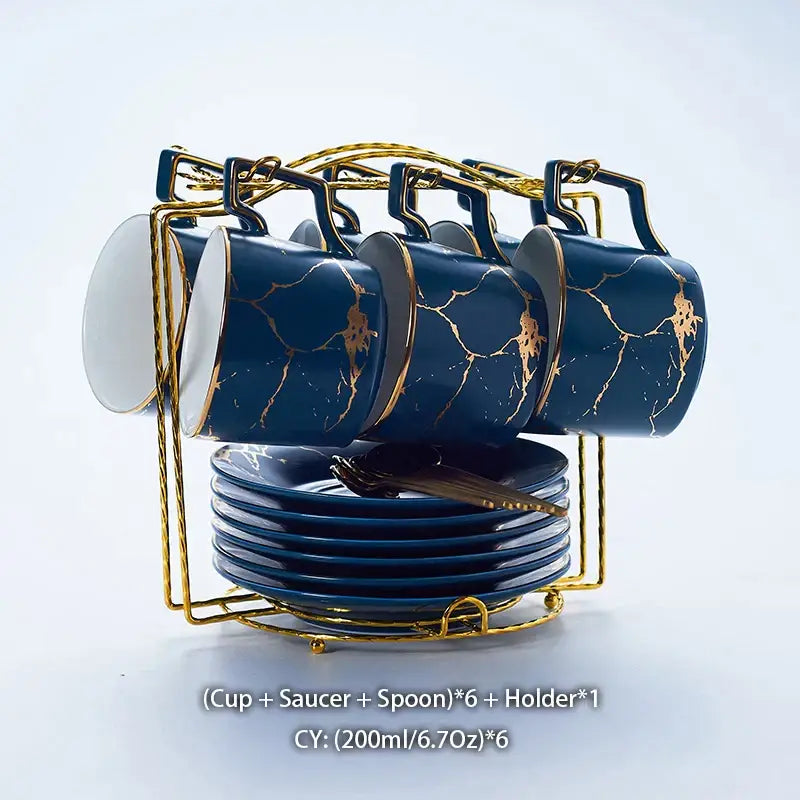 Marble Ceramic Tea Set