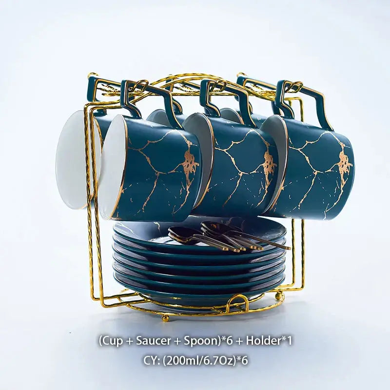 Marble Ceramic Tea Set