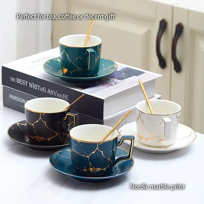Marble Ceramic Tea Set