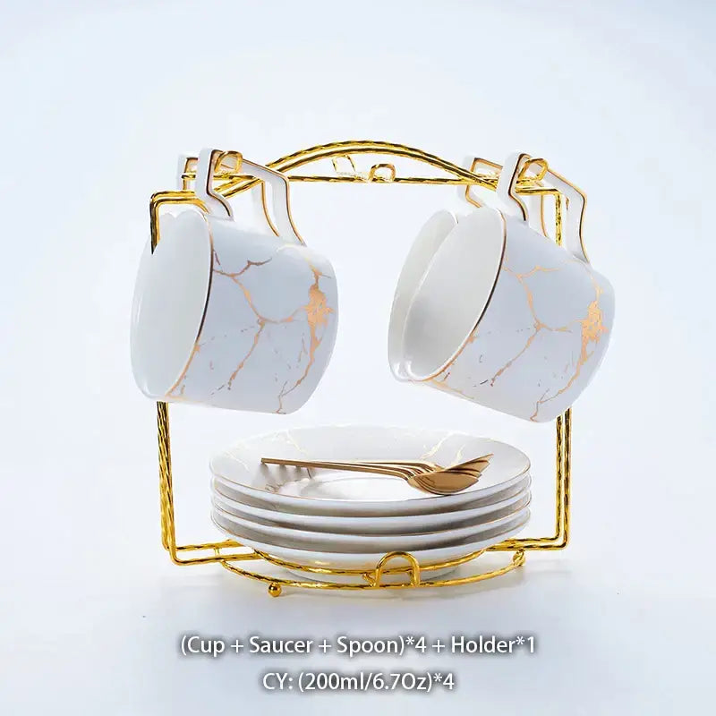 Marble Ceramic Tea Set
