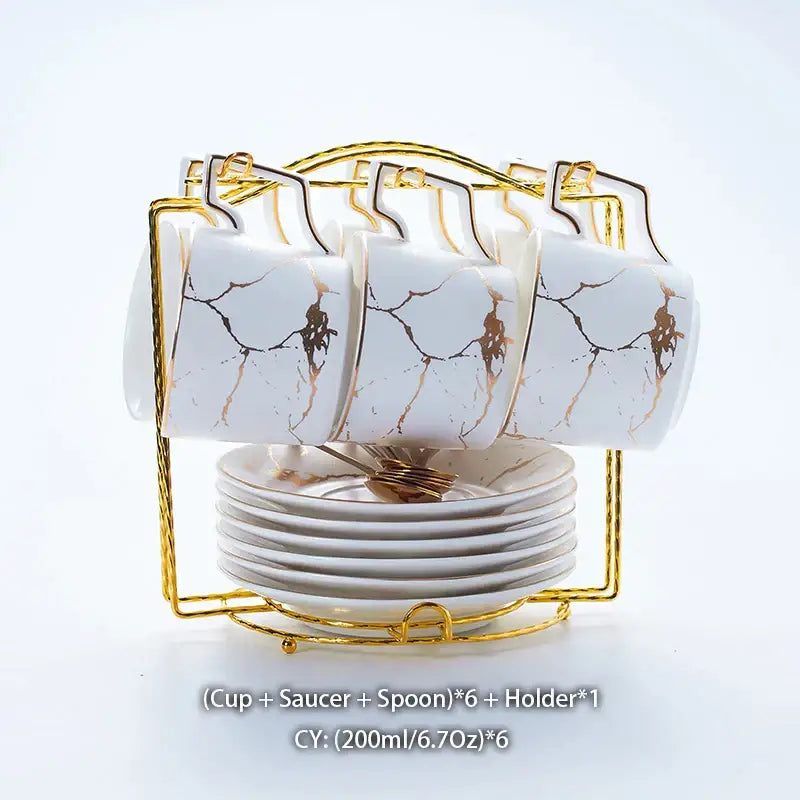 Marble Ceramic Tea Set