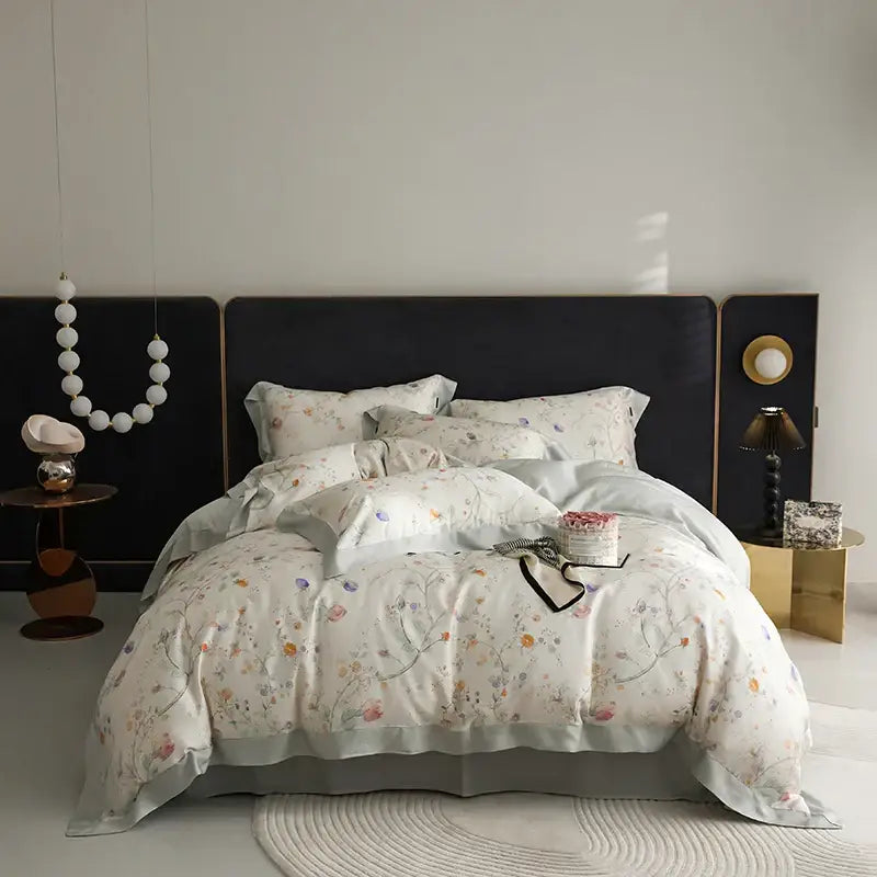 Mint Floral Bedding Set