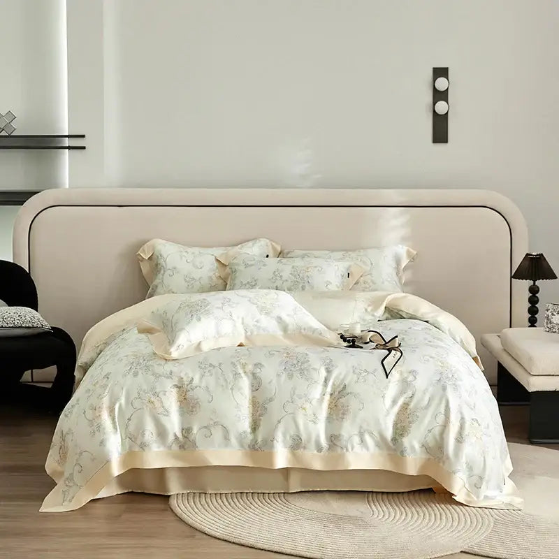 Mint Floral Bedding Set