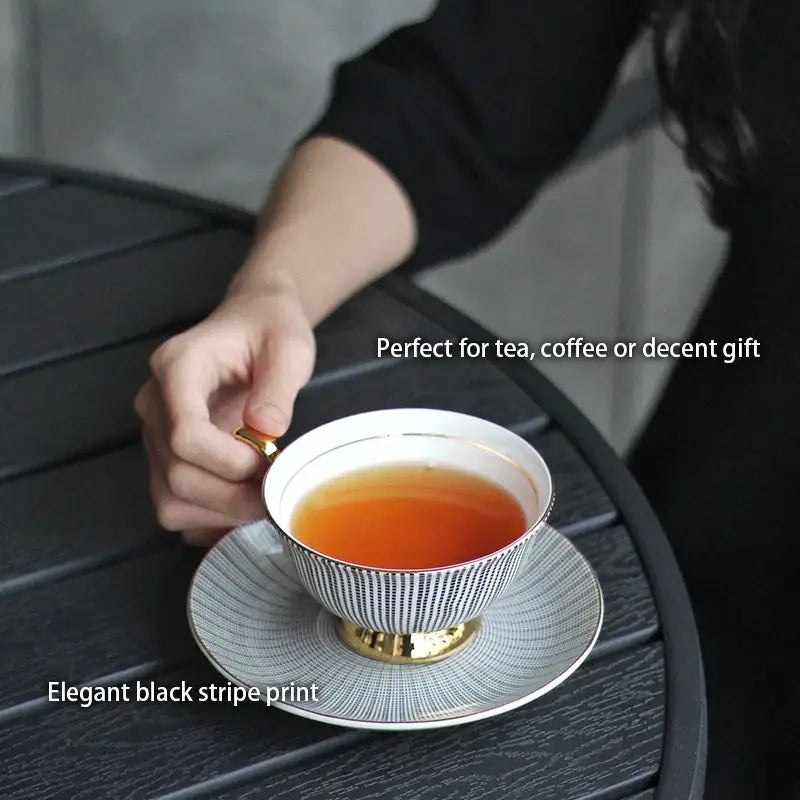 Striped Porcelain Tea Set
