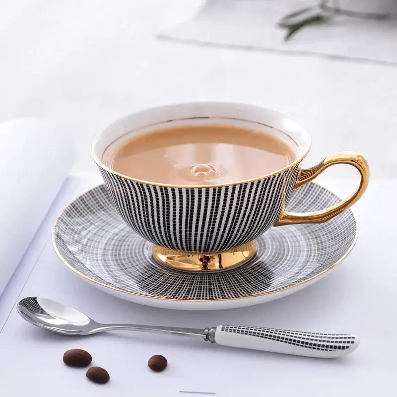 Striped Porcelain Tea Set