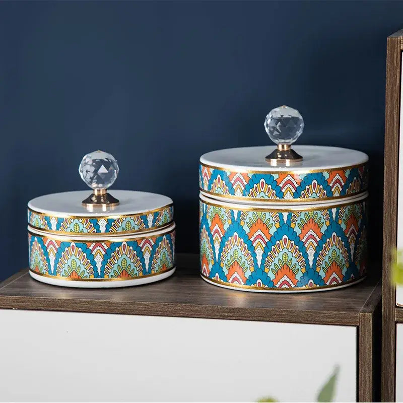 Gold Ceramic Jewelry Box