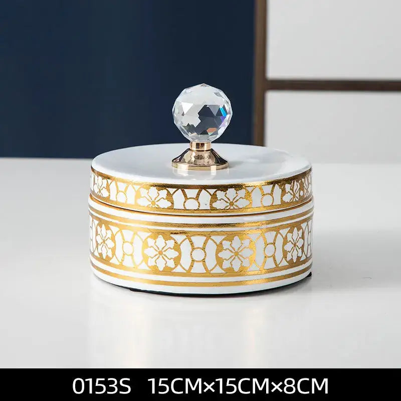 Gold Ceramic Jewelry Box