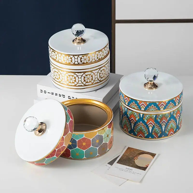 Gold Ceramic Jewelry Box