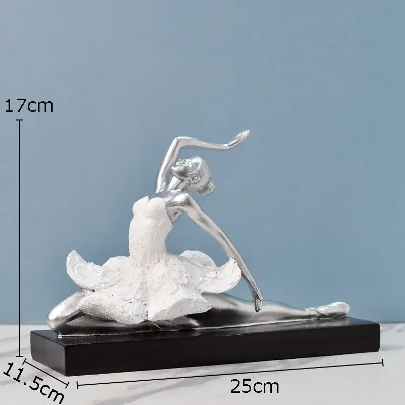 Gold Resin Ballet Sculpture