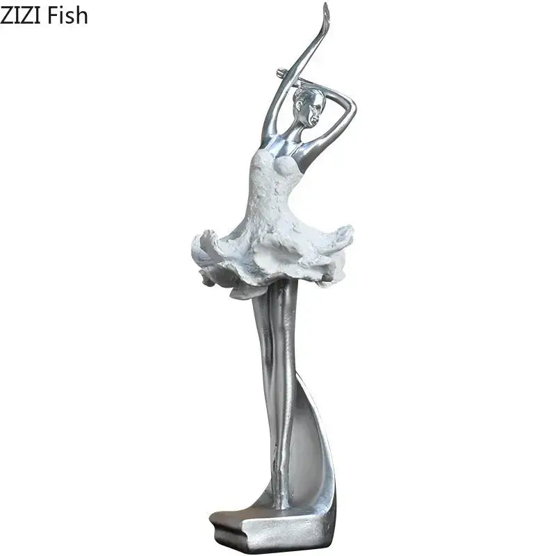 Gold Resin Ballet Sculpture