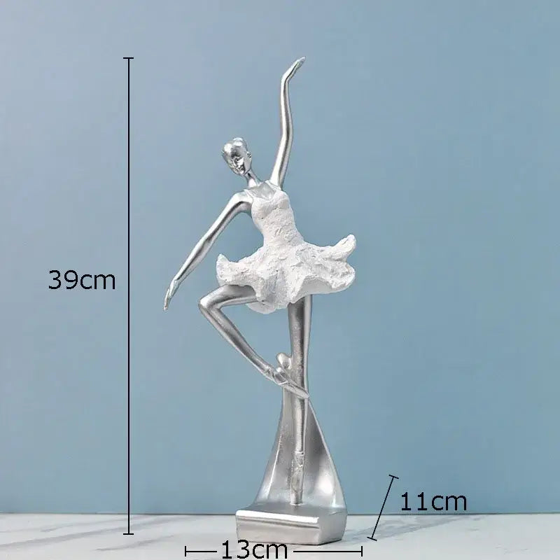 Gold Resin Ballet Sculpture