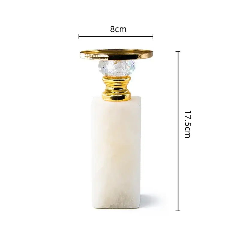 Gold Marble Candle Holder