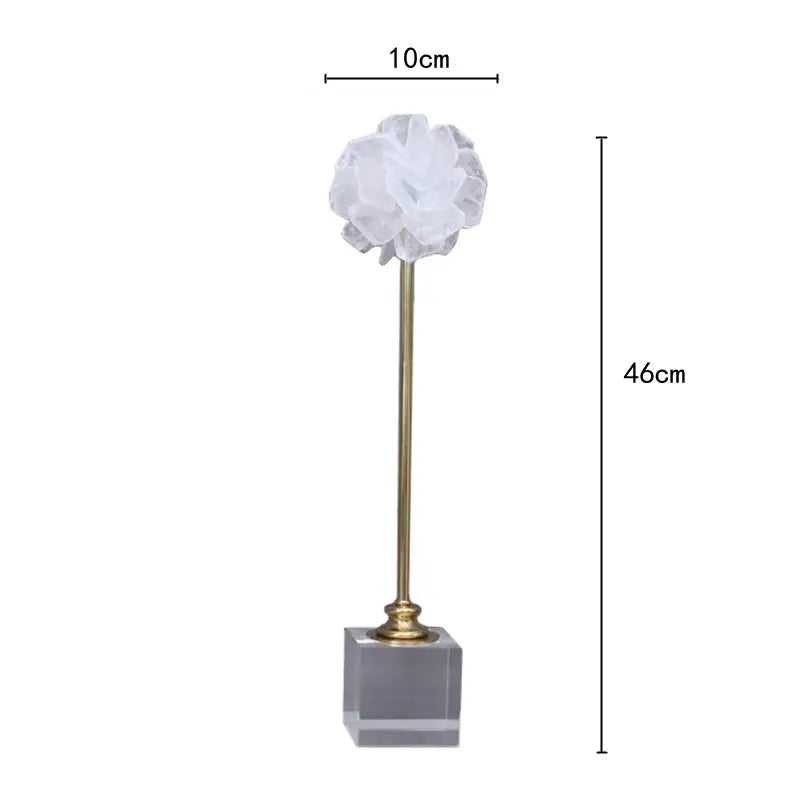 White Organza Glass Sculpture