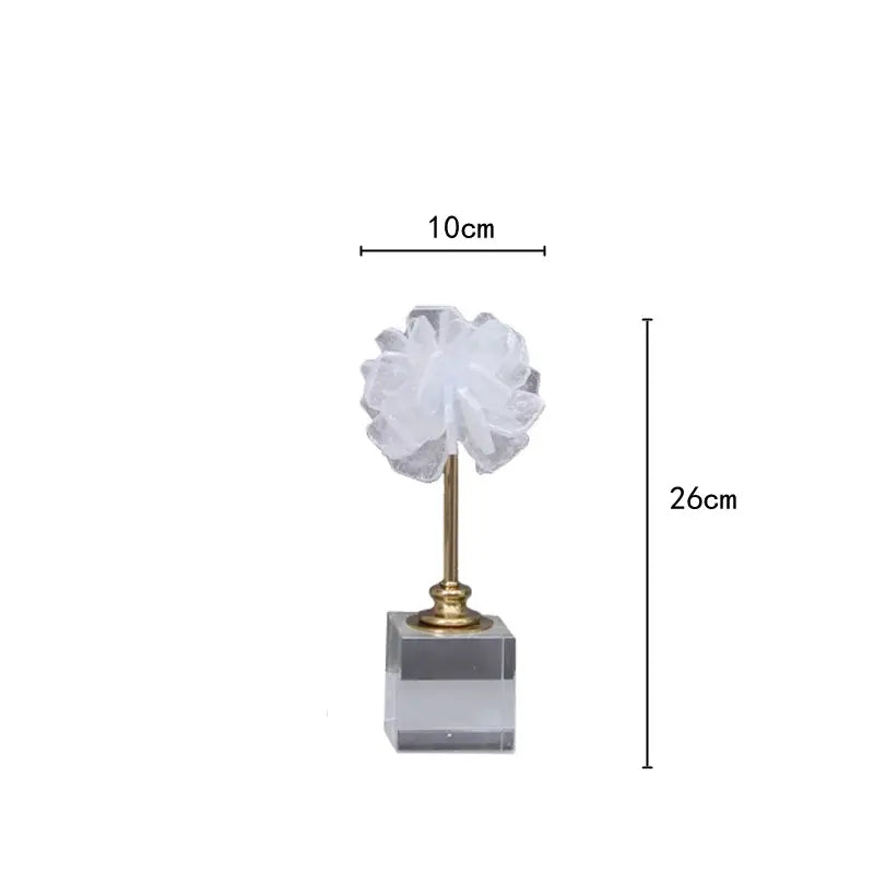 White Organza Glass Sculpture