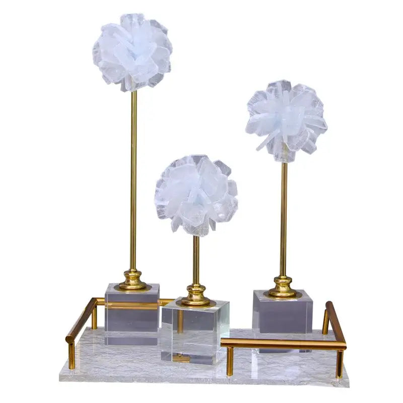 White Organza Glass Sculpture