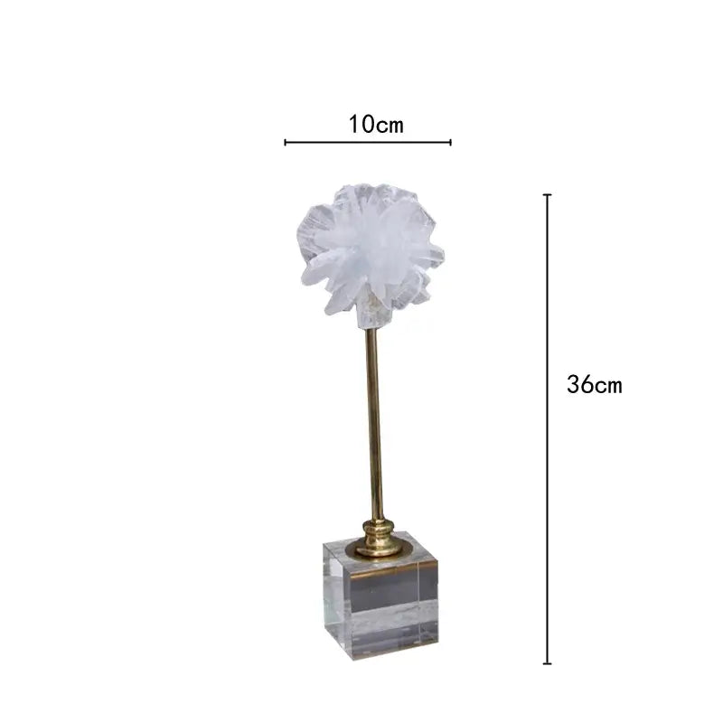 White Organza Glass Sculpture