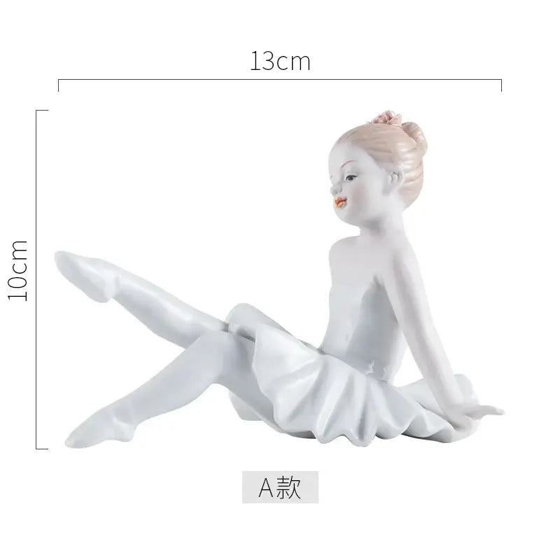 White Porcelain Ballet Figurine