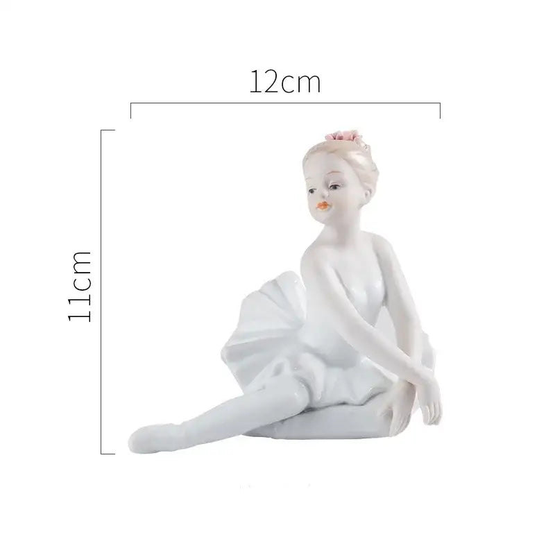 White Porcelain Ballet Figurine