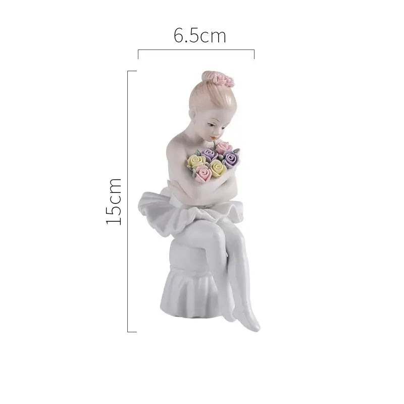 White Porcelain Ballet Figurine