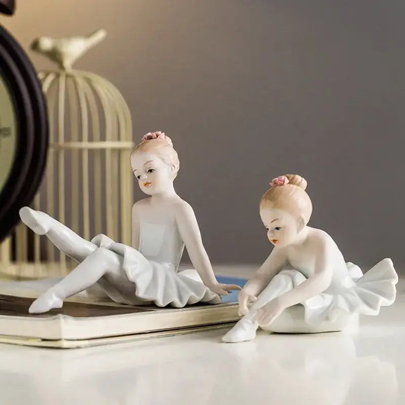 White Porcelain Ballet Figurine
