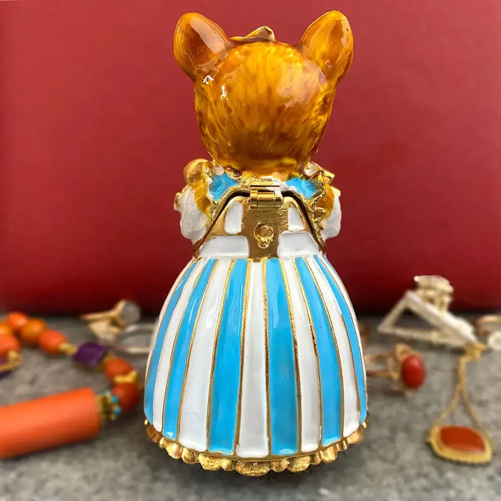 White Porcelain Cat Trinket Box