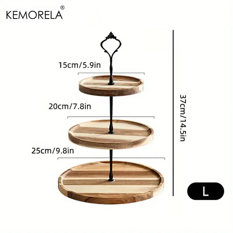 Wood Metal Dessert Stand