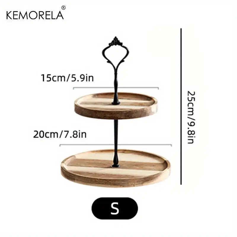 Wood Metal Dessert Stand