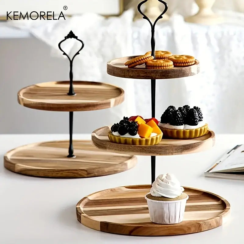 Wood Metal Dessert Stand