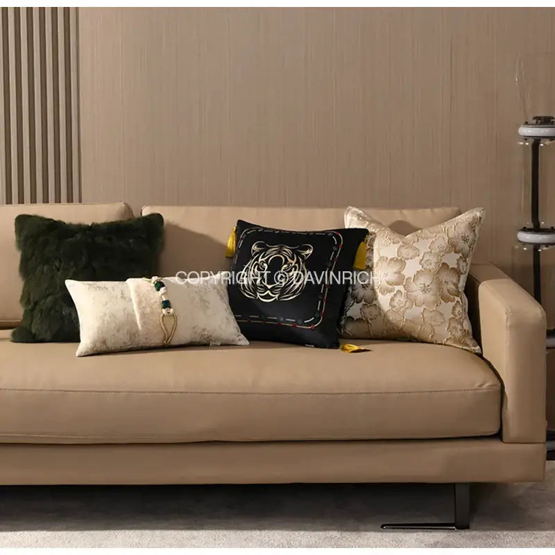Champagne Floral Cushion Cover