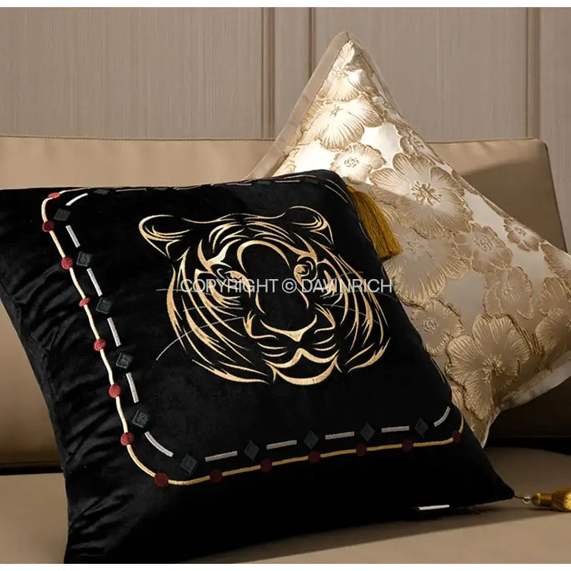 Champagne Floral Cushion Cover