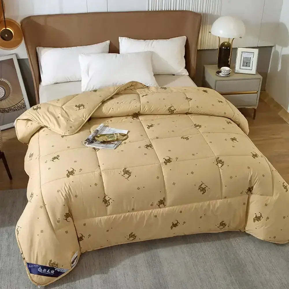 Beige Camel Hair Comforter