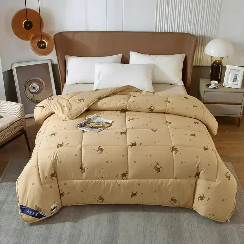 Beige Camel Hair Comforter