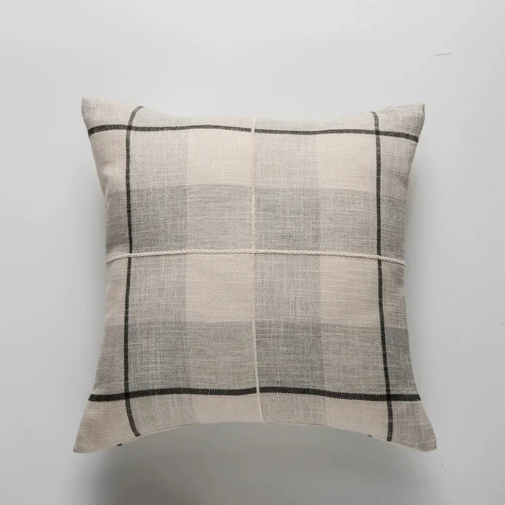 Brown Grey Stripe Cushion Cover