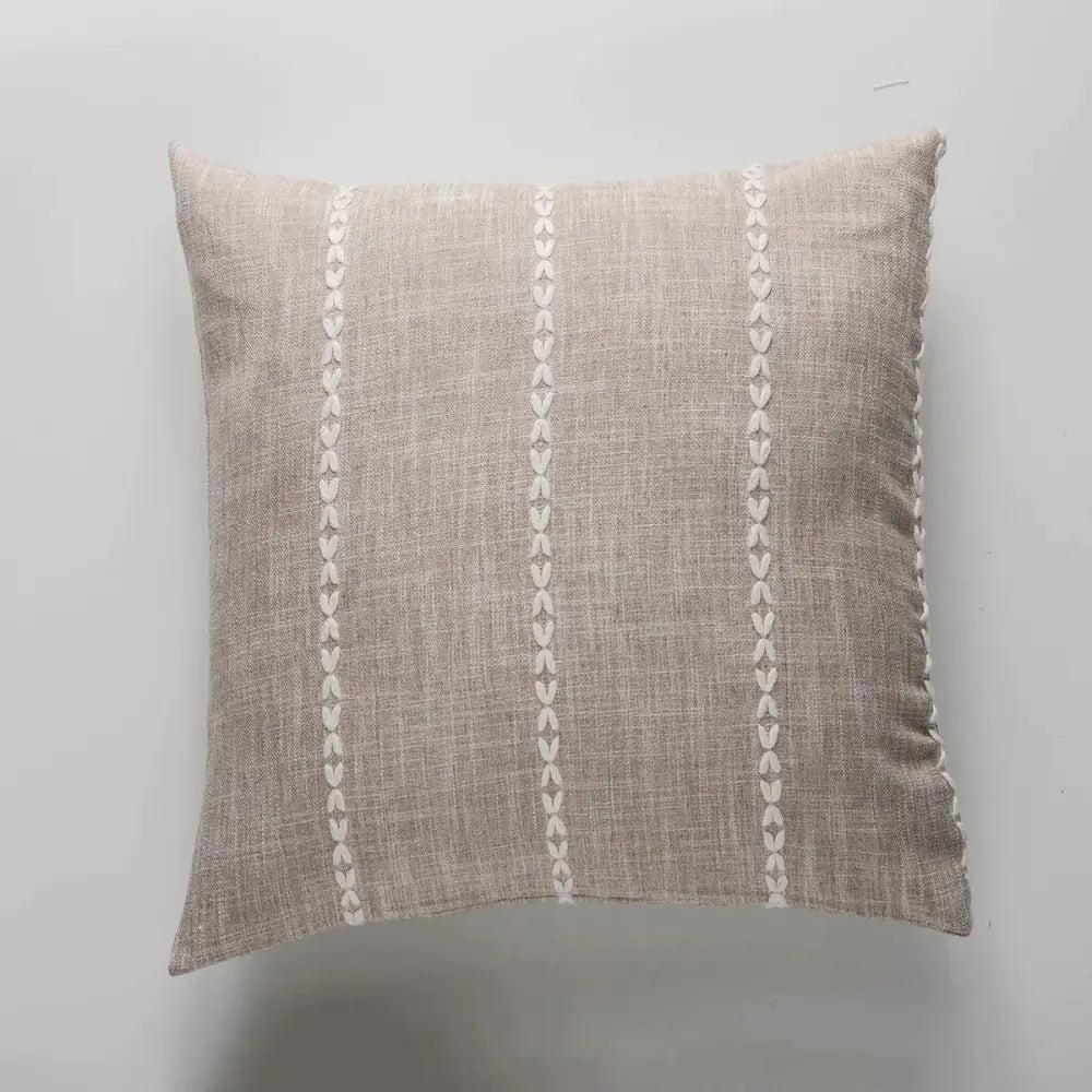 Brown Grey Stripe Cushion Cover