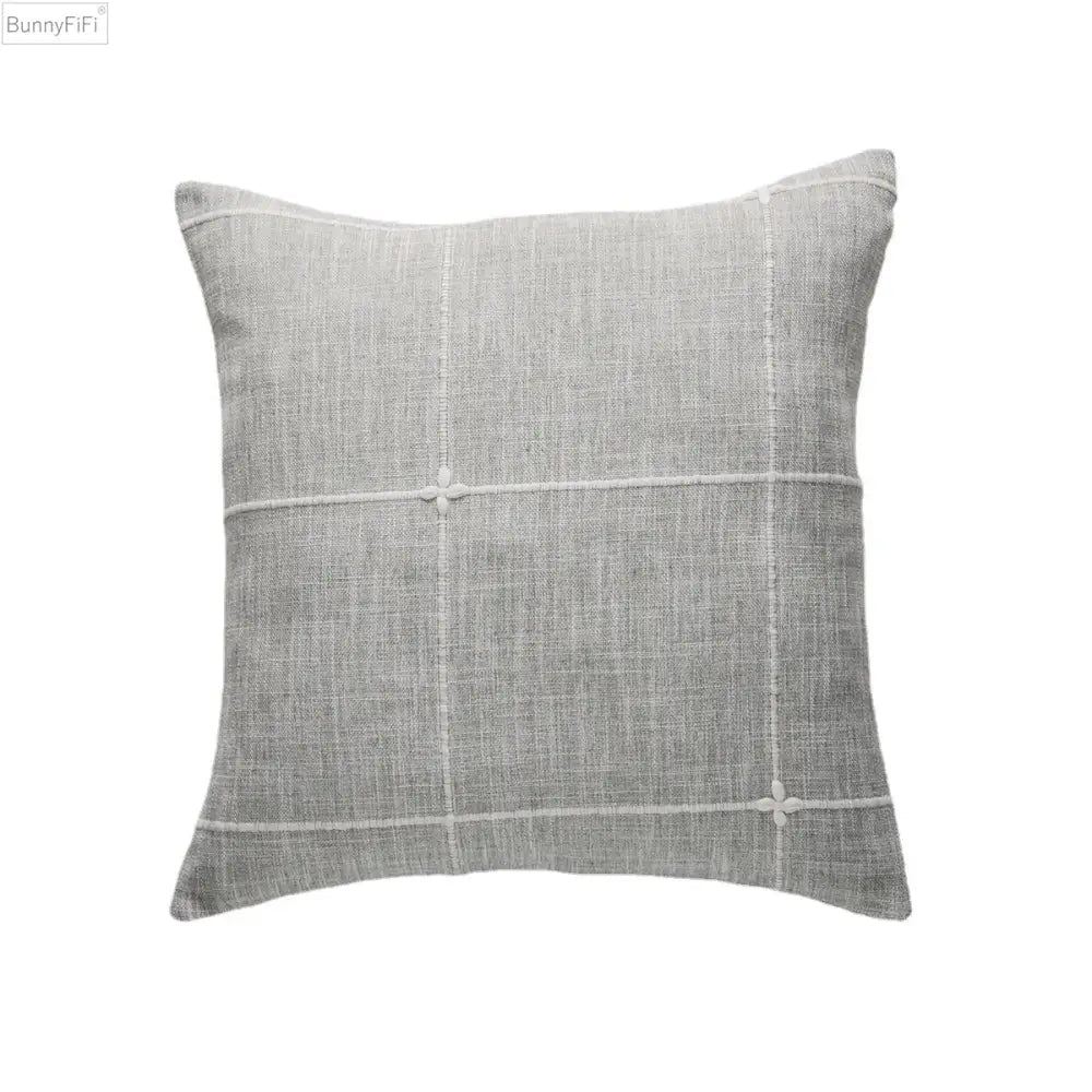 Brown Grey Stripe Cushion Cover
