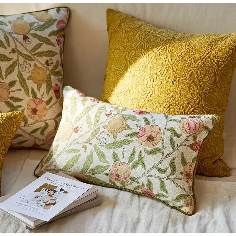 Citron Floral Pillow Case