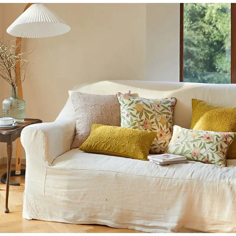 Citron Floral Pillow Case