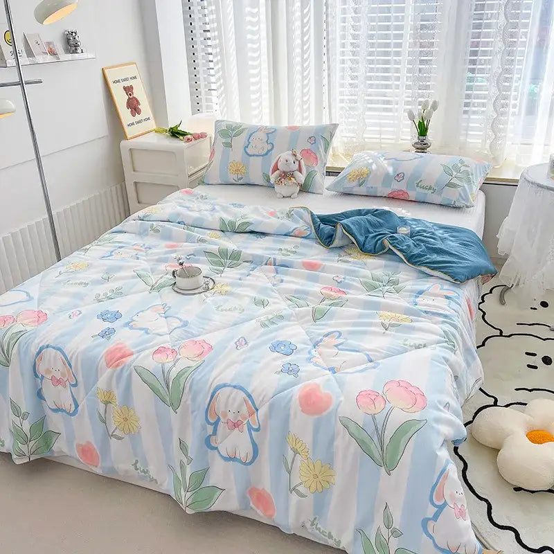 Rabbit Print Gauze Quilt