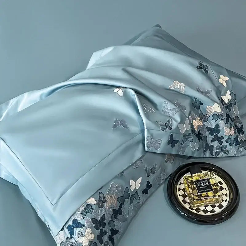 Blue Butterfly Bedding Set