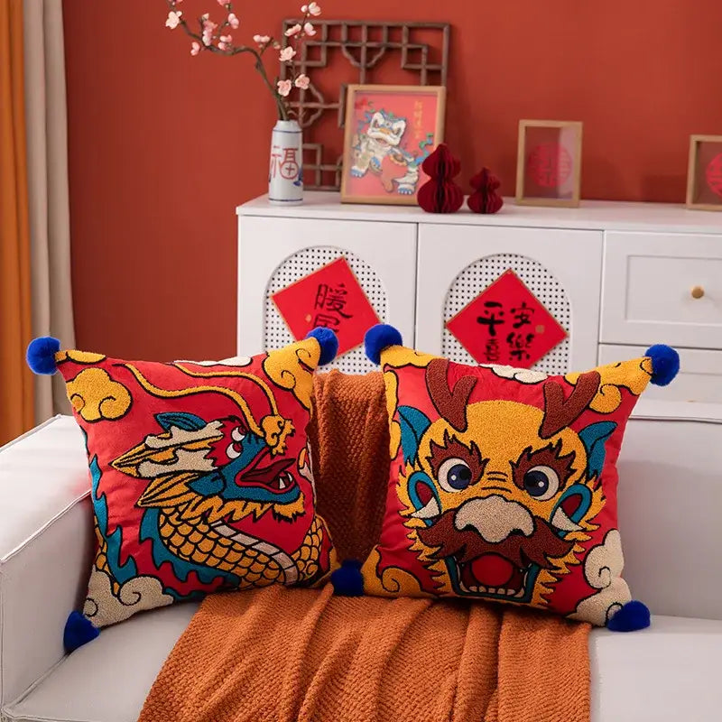 Red Dragon Cushion Cover