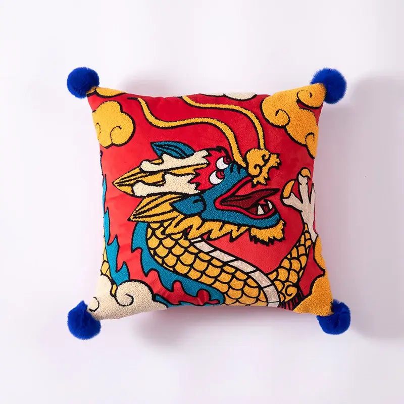 Red Dragon Cushion Cover