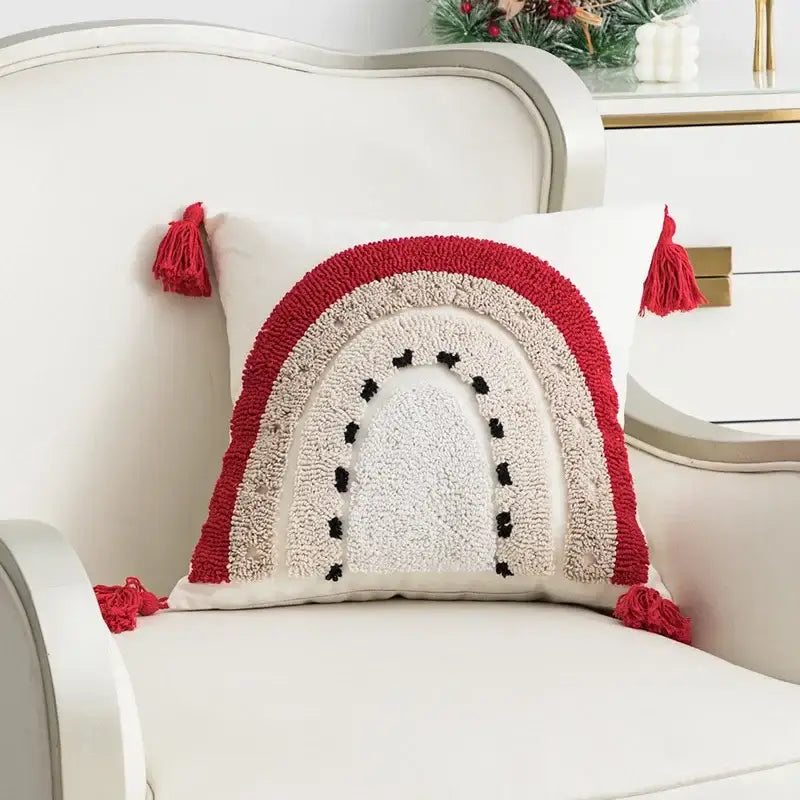 Red Snowman Pillow Cover