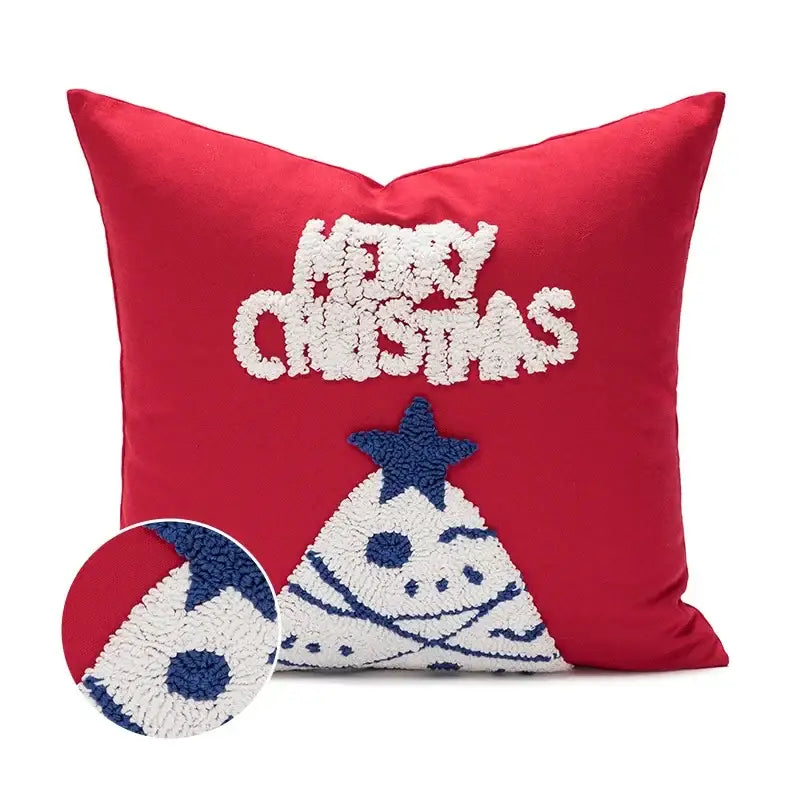Red Snowman Pillow Cover
