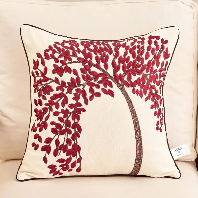 Linen Tree Cushion Cover