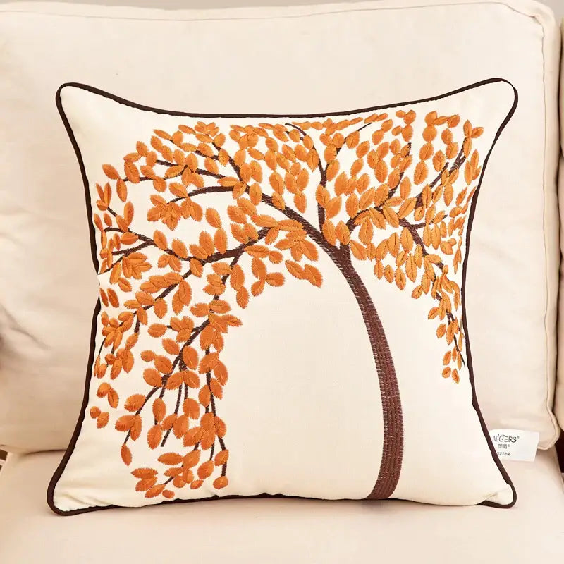 Linen Tree Cushion Cover