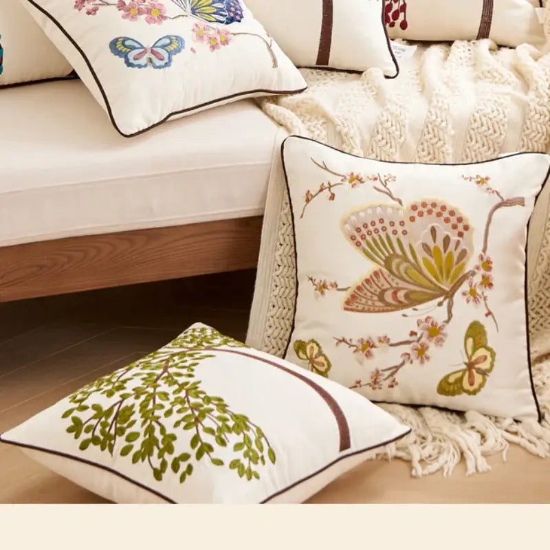 Linen Tree Cushion Cover