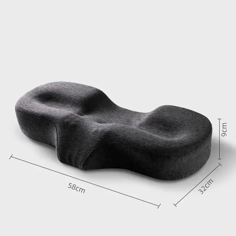 Gray Memory Foam Butterfly Pillow for Neck Support