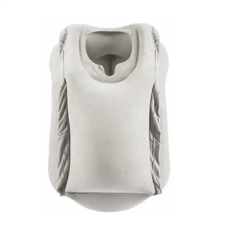 Gray Inflatable Travel Pillow