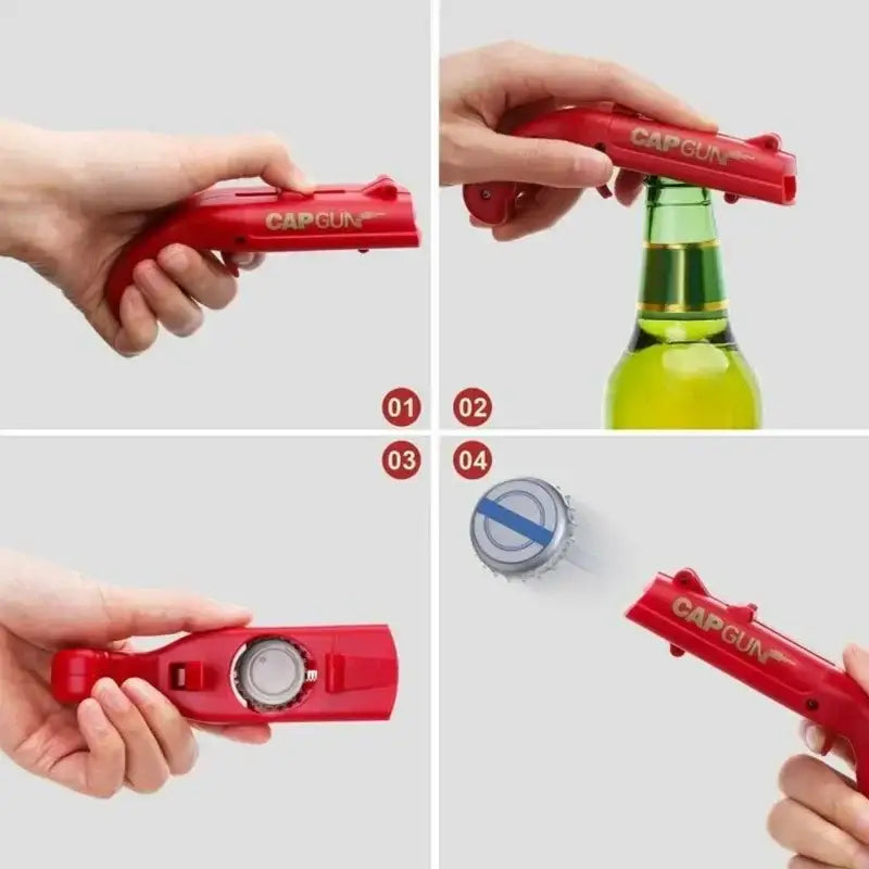 Red Gray Bottle Opener