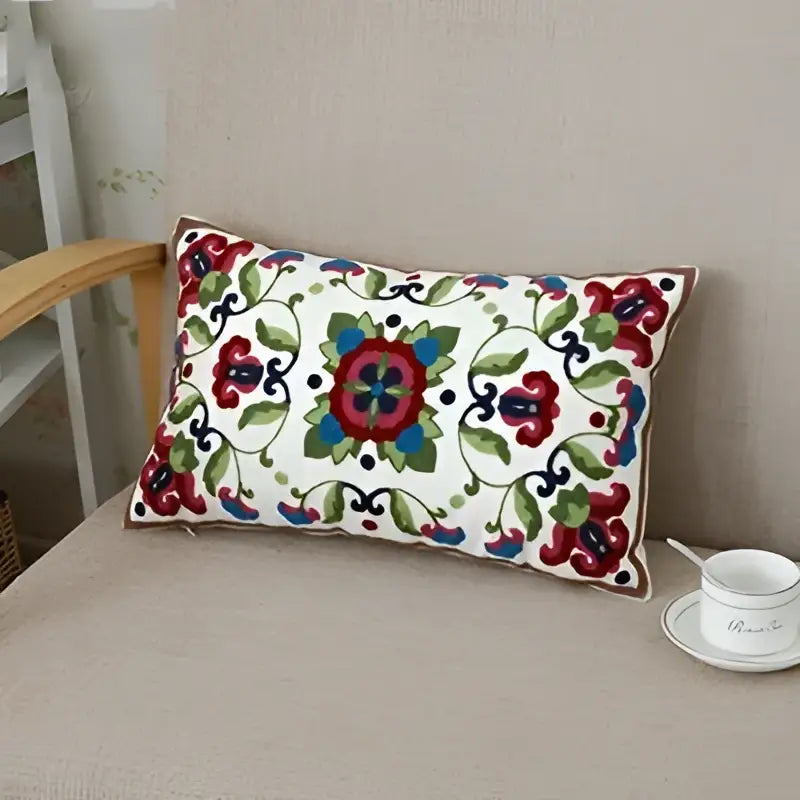 Floral Canvas Pillow Case